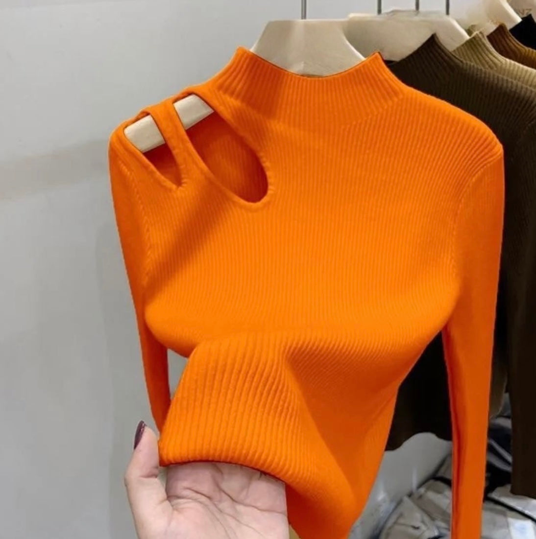 Pankh Mehr Everyday Essential HollowOut Winter Knit Top