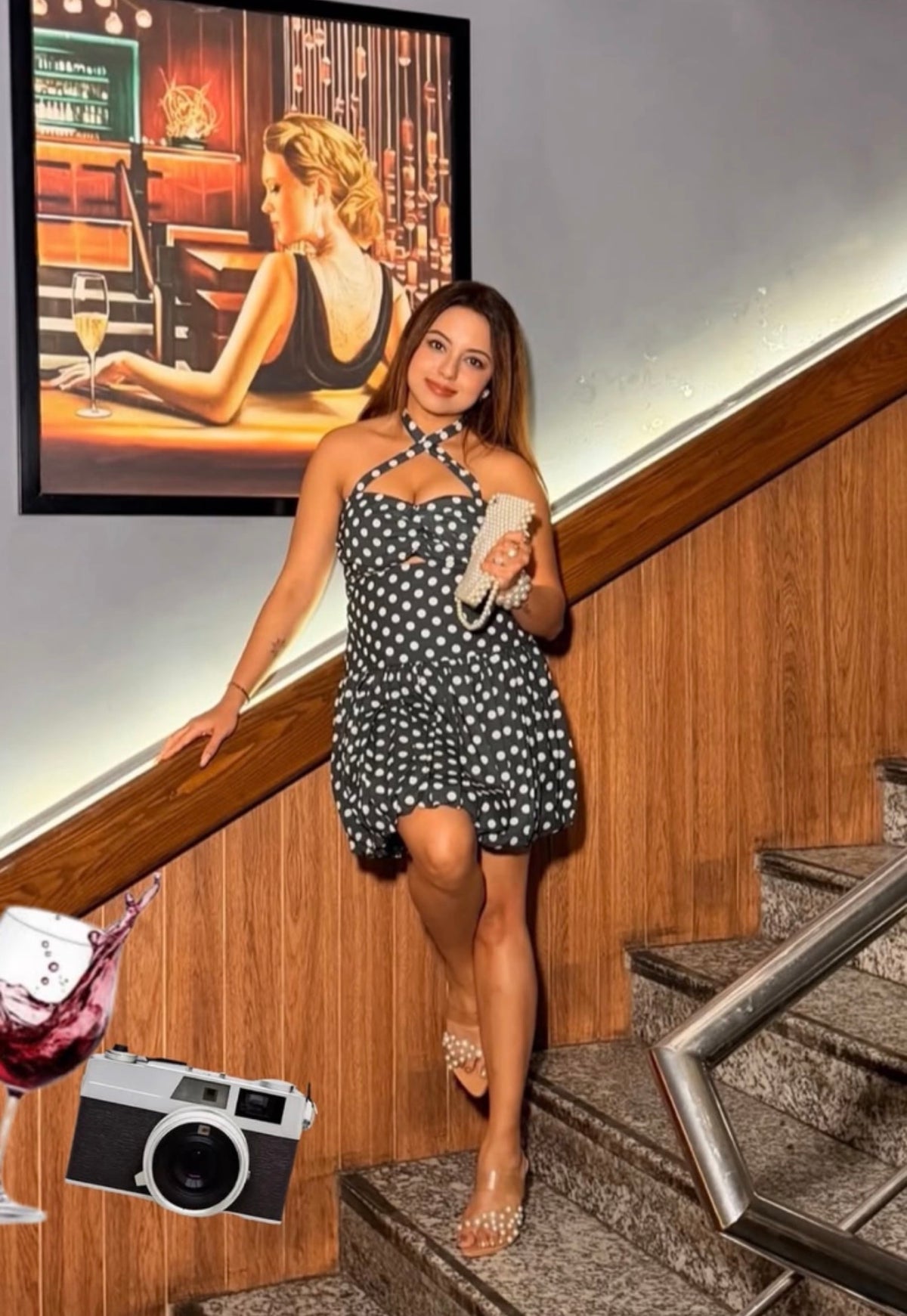 Pankh Igchi Polka Dot Sexy Mini Dress