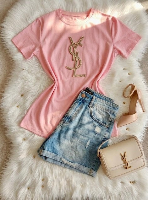 Pankh Laurent Embellished Summer Tee T-Shirt