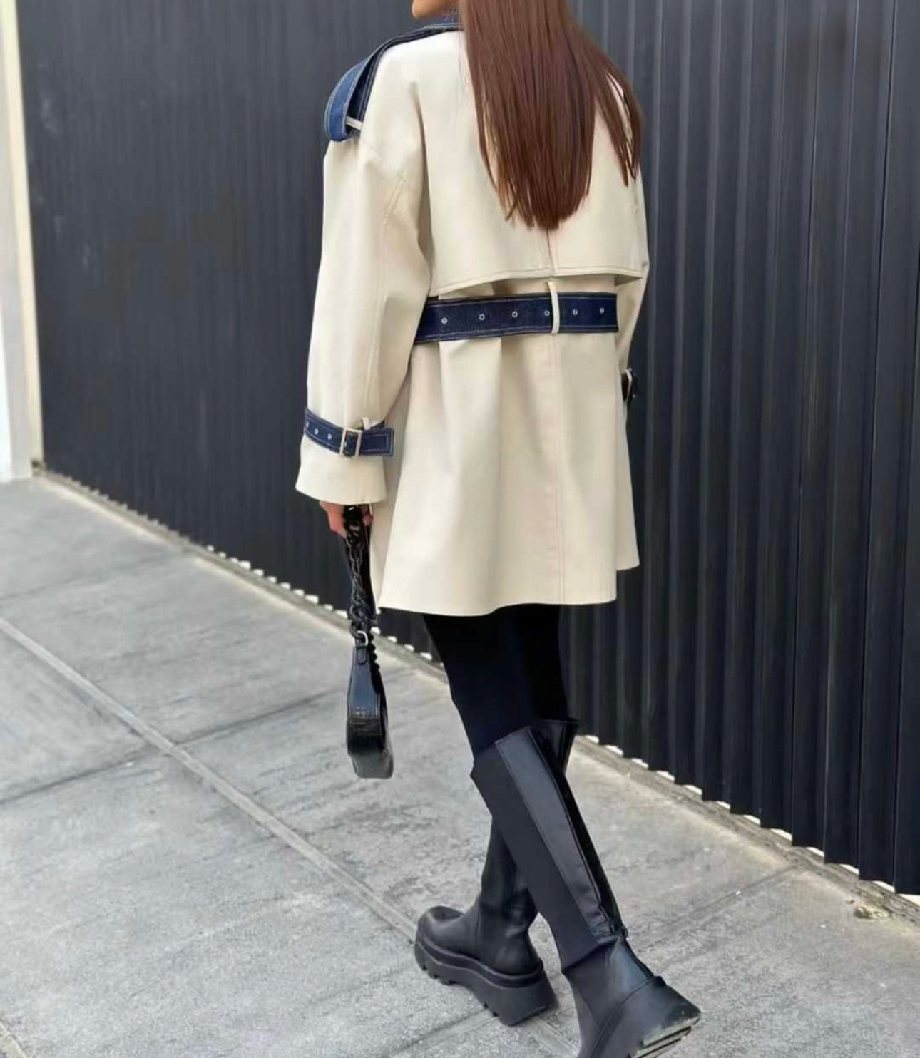 Pankh Huzoora Designer Denim Trench Coat