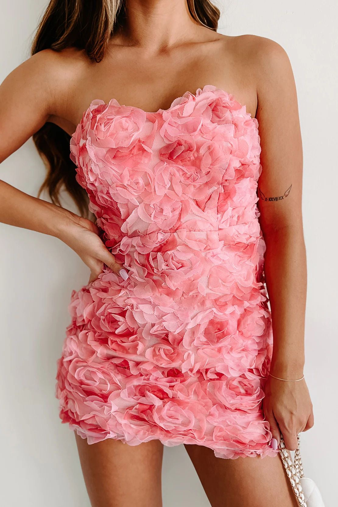 Pankh Rossey 3D Floral Tube Dress