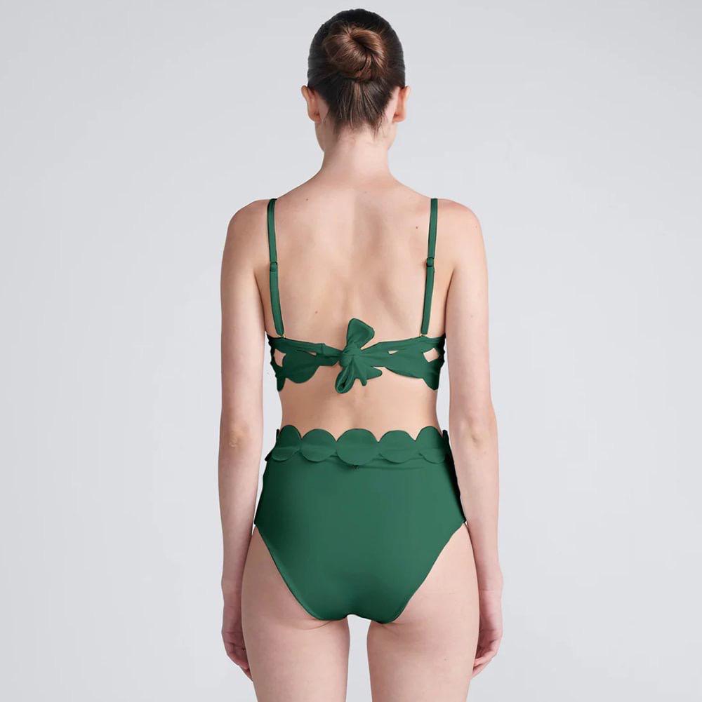 Pankh Kit Laser Cutting Three Peice Bikini Swimsuit With Split Skirt