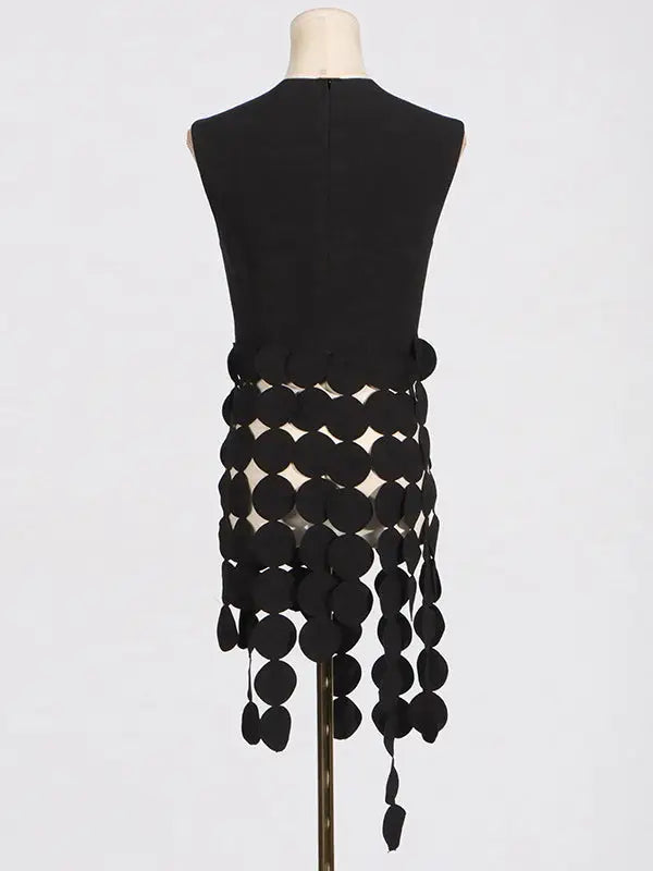 Pankh Tace Round-Neck Laser Coin Vest Top