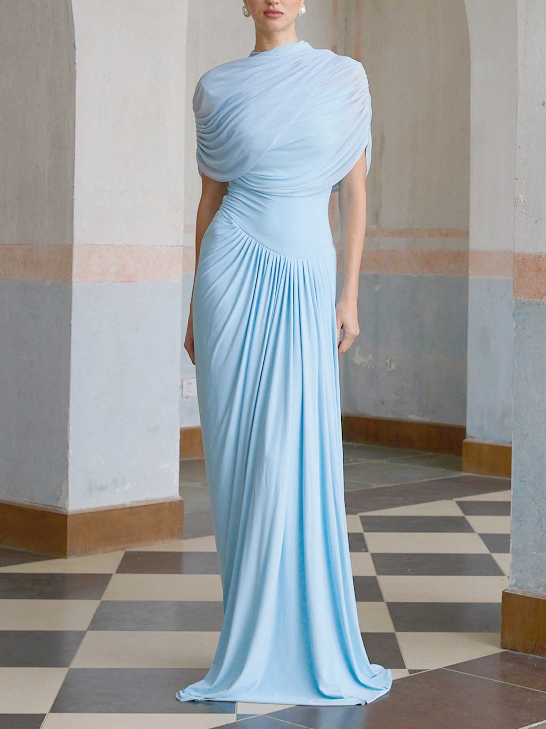 Pankh Katerina Elegant Draped Pleated Gown Dress