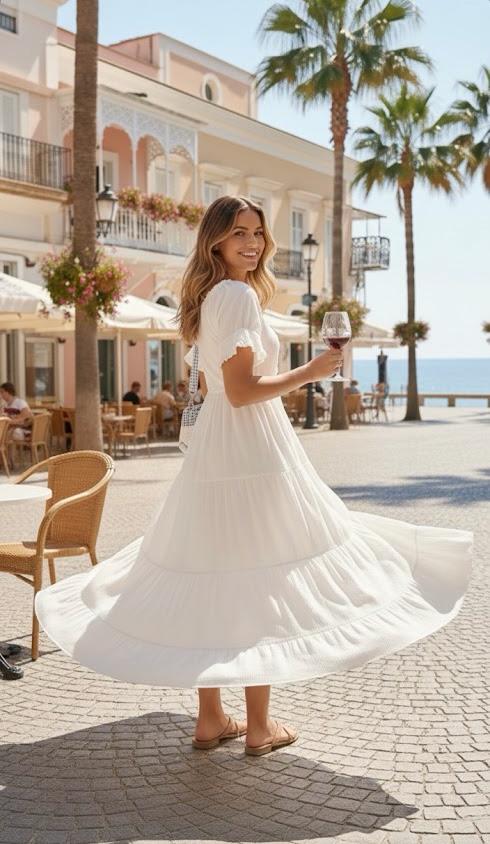 Pankh Ruched Tie-Front Sundress