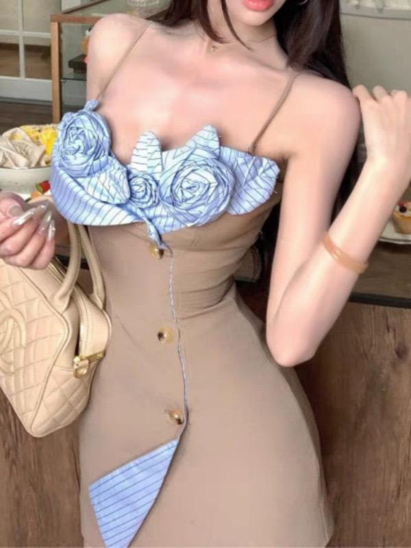 Pankh Alize 3D Flower Mini Dress