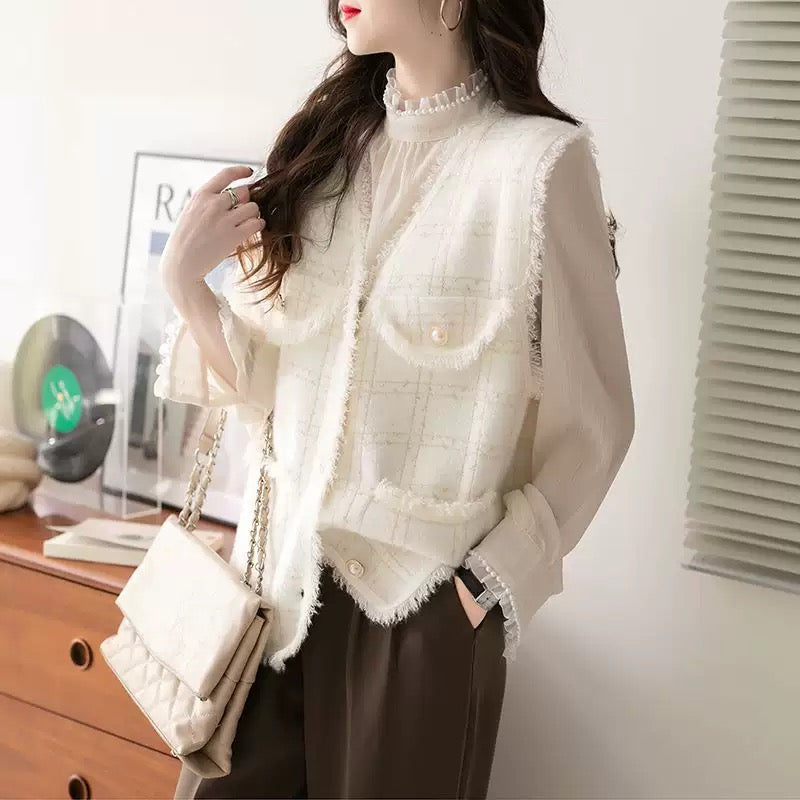 Pankh Gikki Soft Wool Cardigan Waist Coat