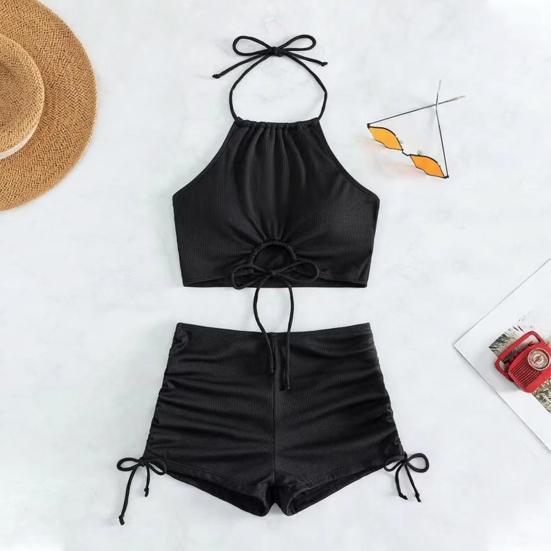Pankh Ozzy Hollow Out Halter Two-Peice Swimsuit