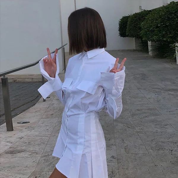 Pankh Donty Corset Slim Fit cotton Shirt Dress