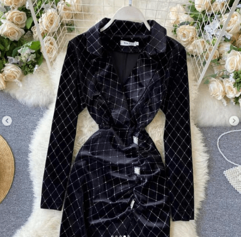 Pankh Nur Velvet Bodycon Dress