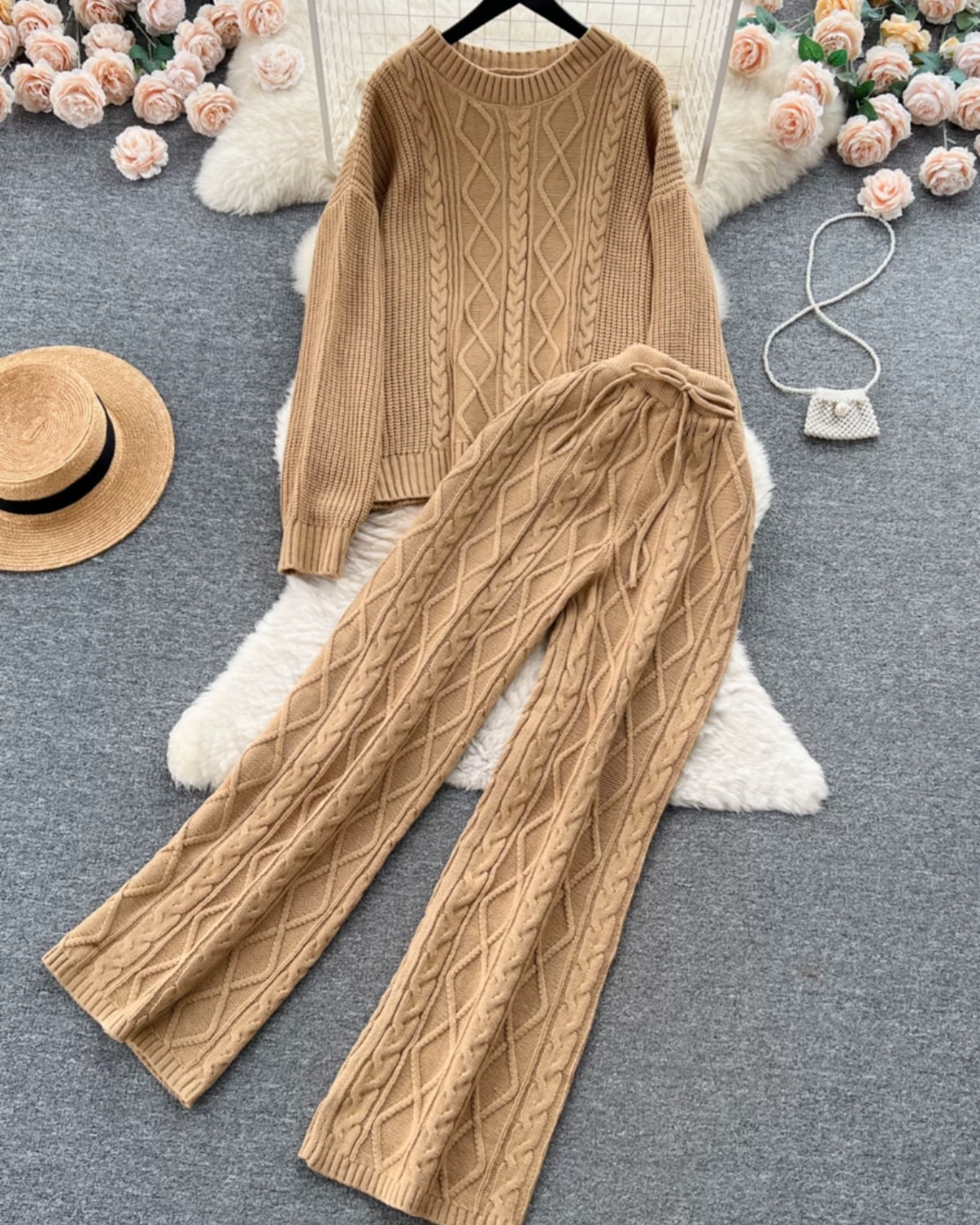 Pankh Wiley Knit Cable Woolen Coord