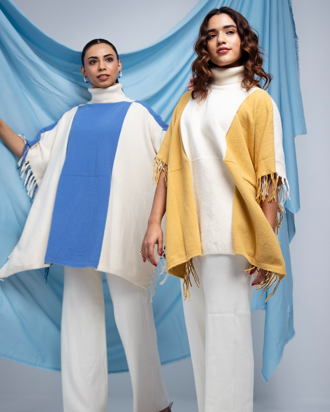 Pankh Starlight Reversable Soft Wool Tassel Cape