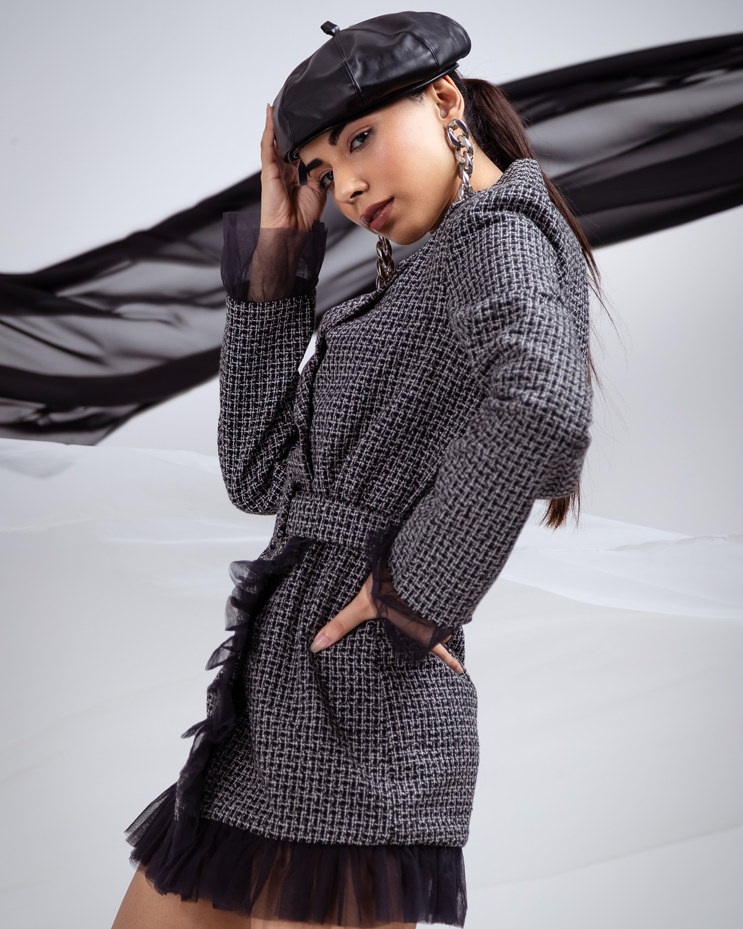 Pankh Vivian Tweed Blazer Dress (belt buckle might be different)