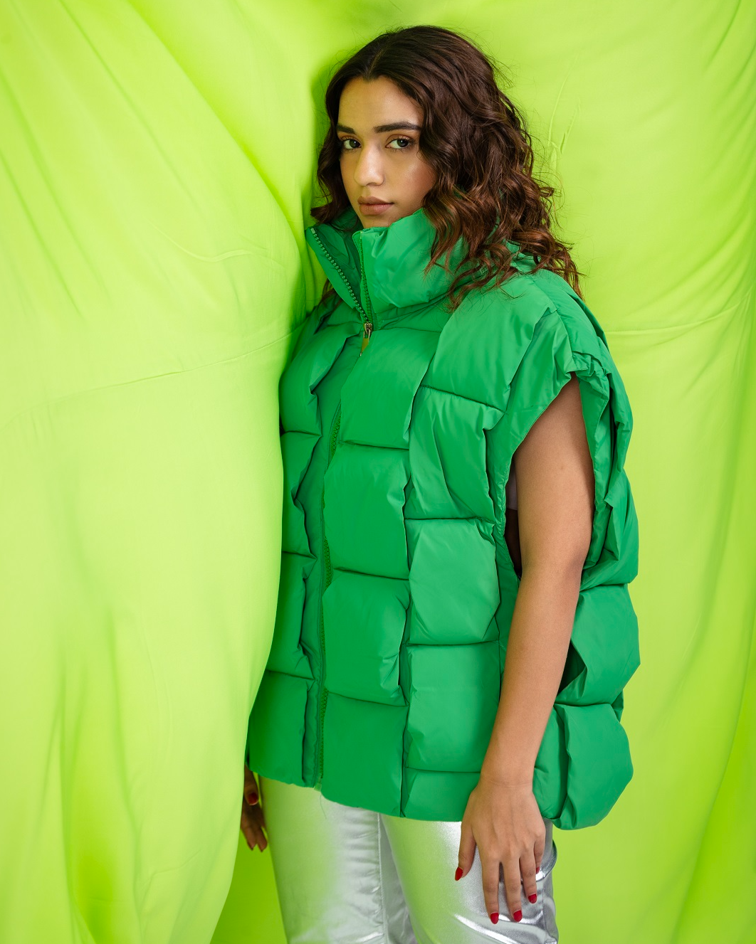 Pankh Bouncy Premium Warm Winter Sleeveless Bomber Down Jacket