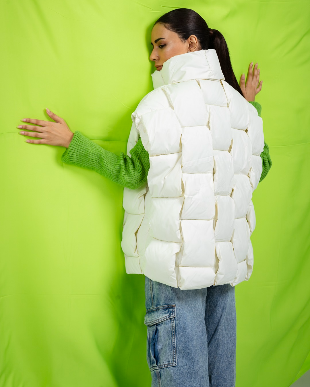 Pankh Bouncy Premium Warm Winter Sleeveless Bomber Down Jacket