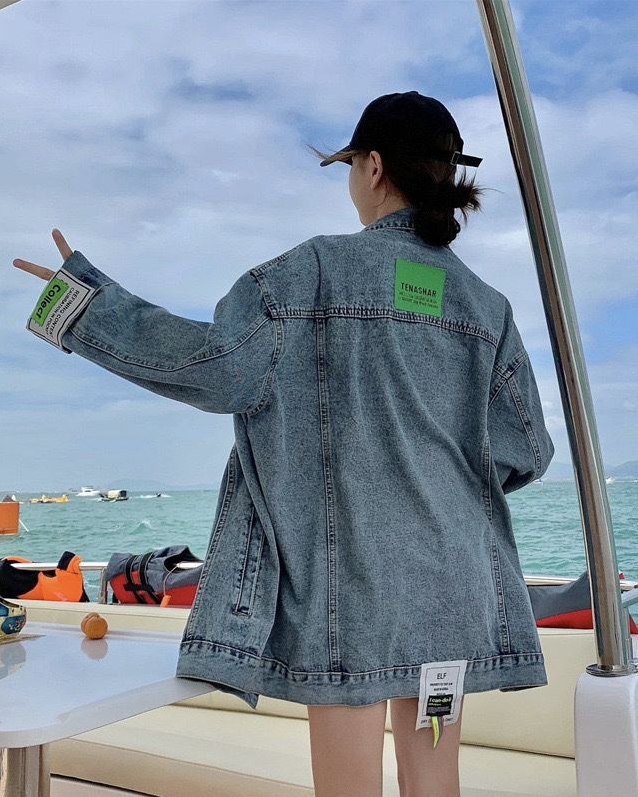 Xavier Patchwork Designer Oversized Denim Jacket