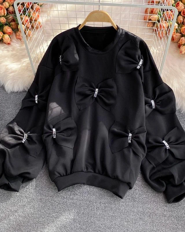 Pankh Otik bow embelished sweatshirt