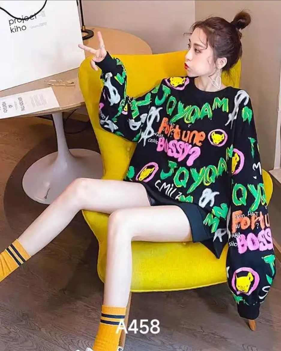 Pankh Ava Colorful Print Soft Wool Sweater Top