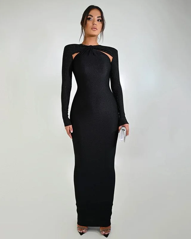 Pankh Elsie Long Sleeve Party Wear Maxi Dress