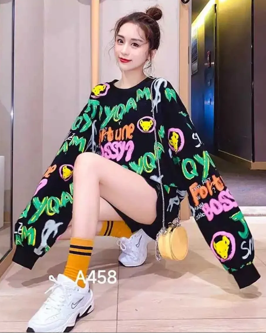 Pankh Ava Colorful Print Soft Wool Sweater Top