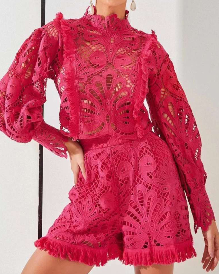 Pankh Reece Crochet Coord Set