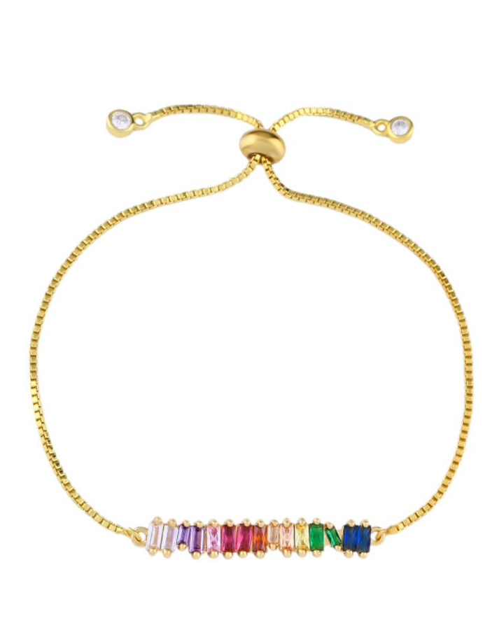 Multicolor Stone Tie Up Bracelet
