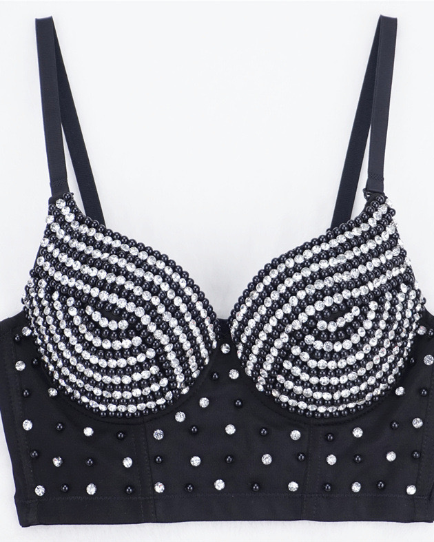 Pankh Ceri Rhinstone Party Corset Bustier Blouse
