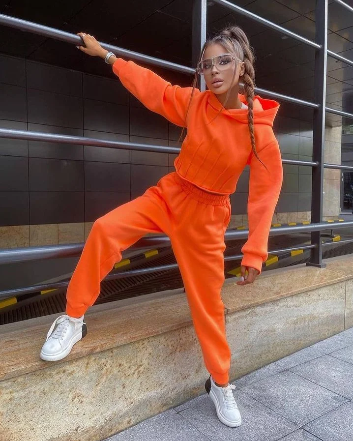 Pankh Max Luxe Fleece Corset Hoodie and Jogger Travel Set