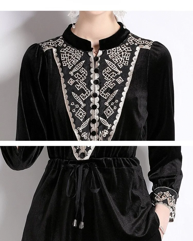 Pankh Arika Embroidered Elegant Party Wear Velvet Coord Set