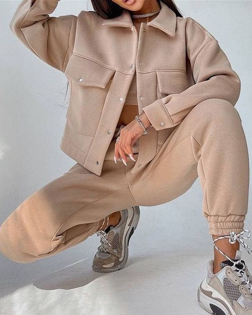 Pankh Emston Fleece Jacket & Jogger Set