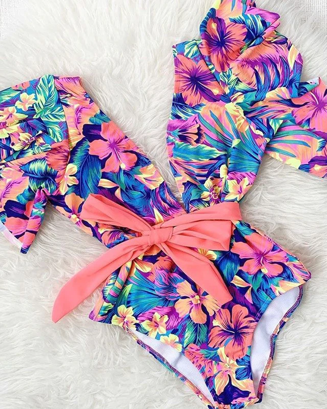 Pankh Juniper Print Monokini Swimsuit