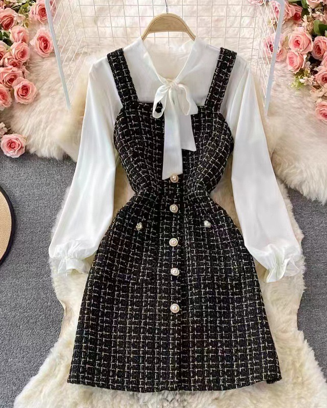 Pankh Rory Tweed Dress And Shirt Set