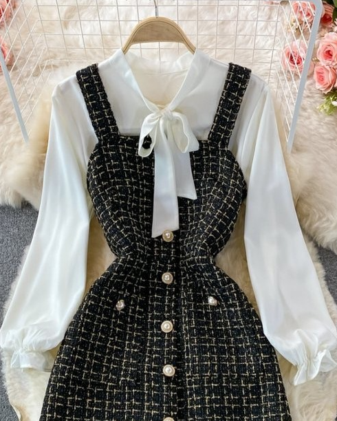 Pankh Rory Tweed Dress And Shirt Set