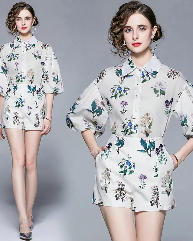 Pankh Toddie Linen Blend Floral Printed Coord