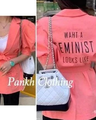 Pankh Feminist Summer Linen Blazer