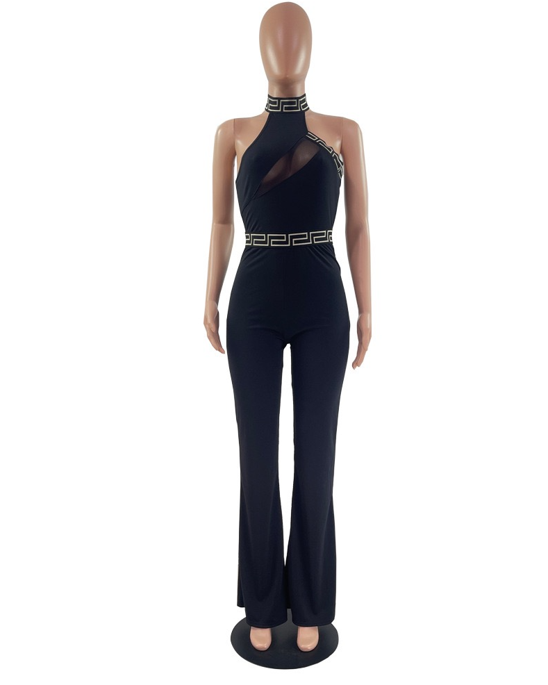 Nordic Zipper Up Sleeveless Jumpsuits