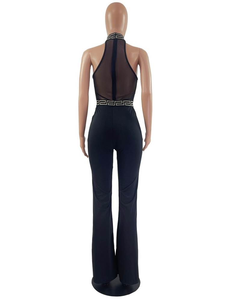 Nordic Zipper Up Sleeveless Jumpsuits