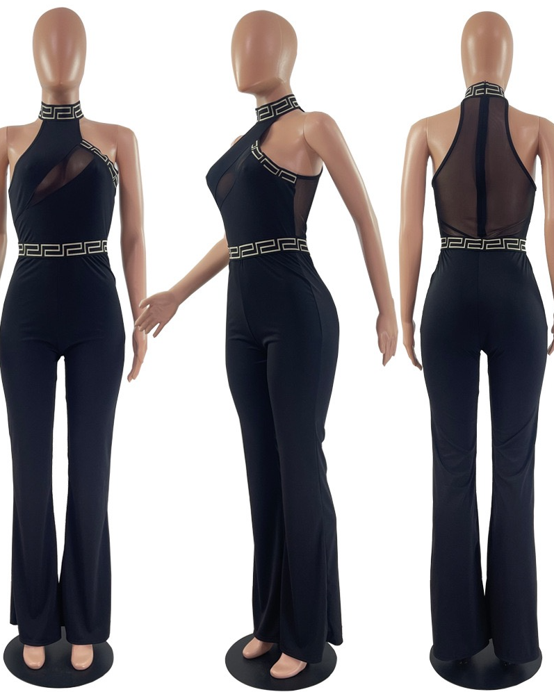 Nordic Zipper Up Sleeveless Jumpsuits