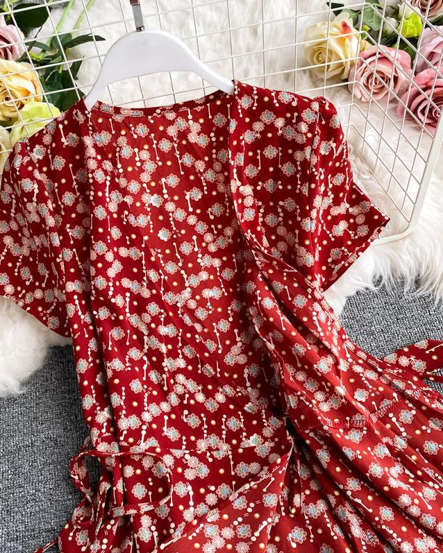 Nancy Floral Printed Wrap Maxi Dress