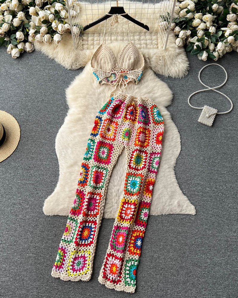 Pankh Jarel Beach Crochet Co-ord Set
