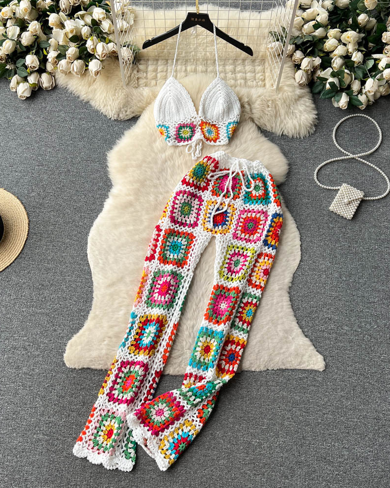 Pankh Jarel Beach Crochet Co-ord Set