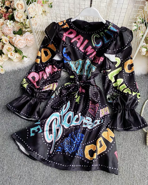 Pankh Palman Ruffle Satin Elegant Mini Dress