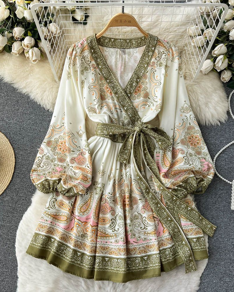Pankh Fayola Printed Wrap-Up Short Dress