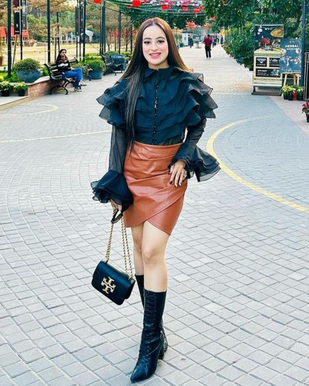 Pankh Omisha organza ruffle summer party shirt