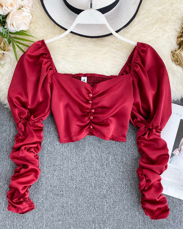 Pankh Emy Shimmer Satin Crop Top