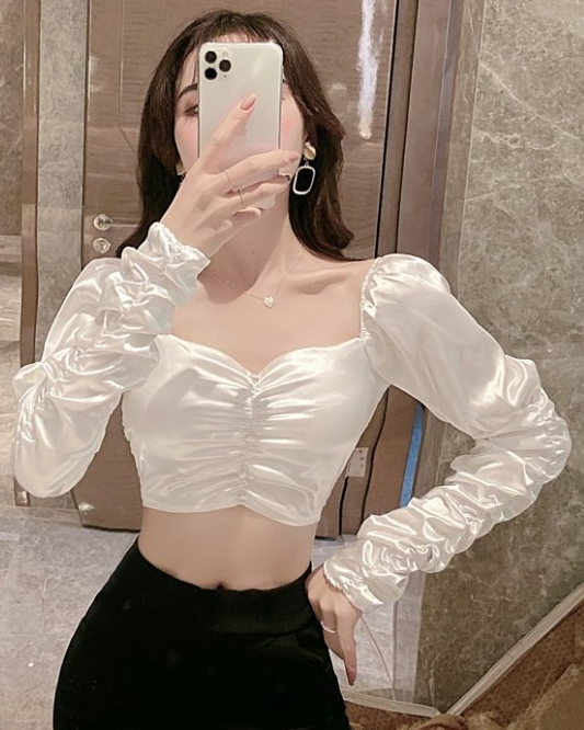 Pankh Emy Shimmer Satin Crop Top