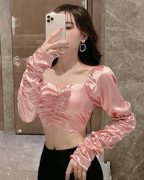 Pankh Emy Shimmer Satin Crop Top
