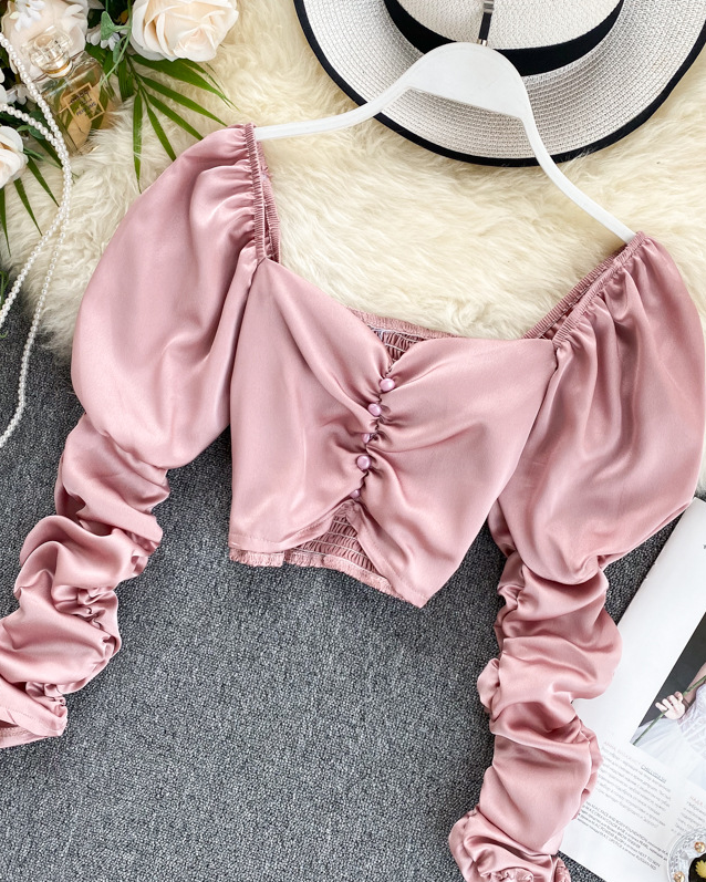 Pankh Emy Shimmer Satin Crop Top