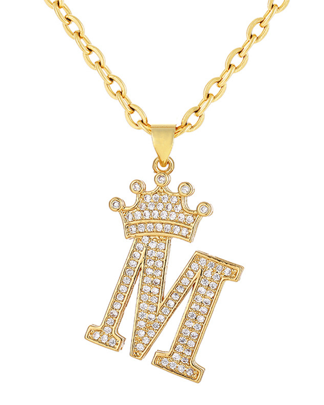 Pankh Initial Stylish Alphabet Pendent Chain
