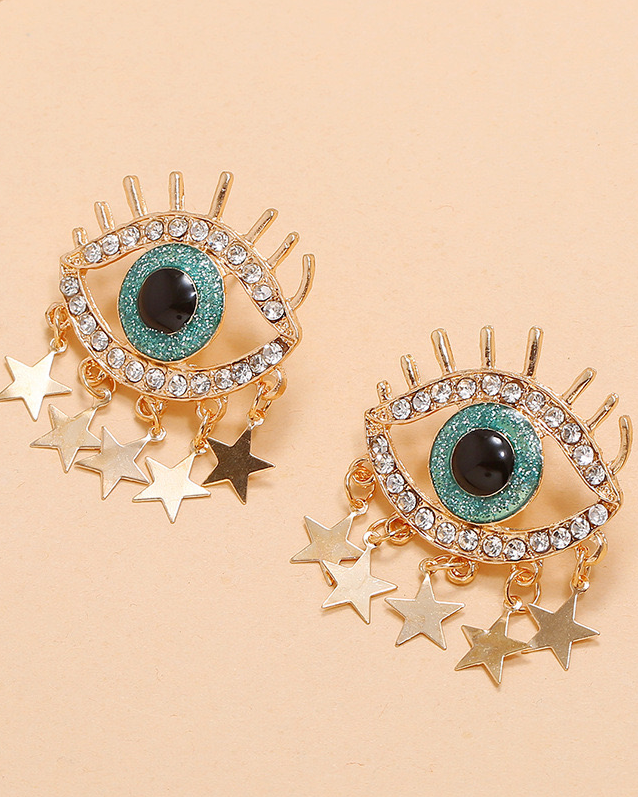 Pankh Evil Eye Studded Earing
